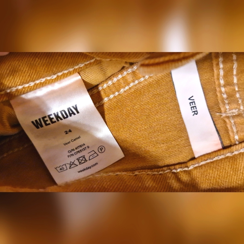Weekday jeans (camel colour, size 24)